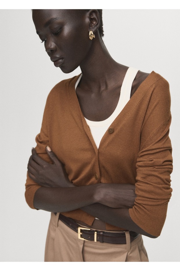 V yaka triko hırka - 6