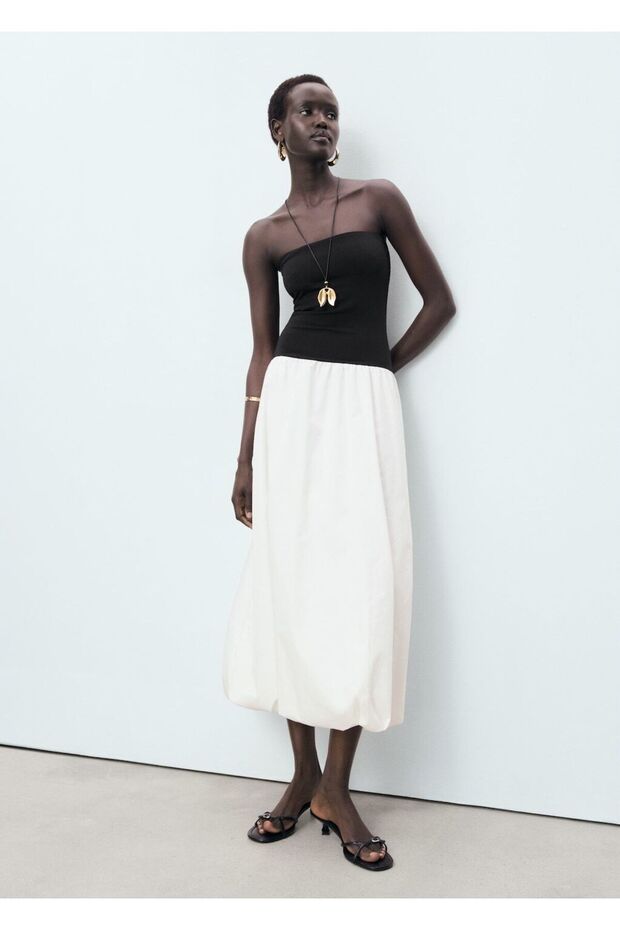 Triko balon elbise - 2