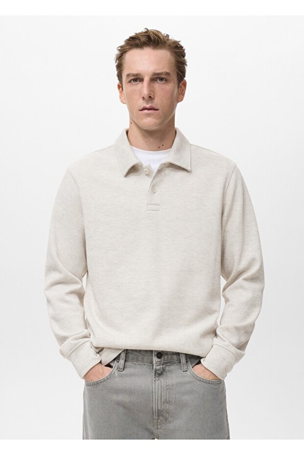 Regular kesim polo sweatshirt - 1