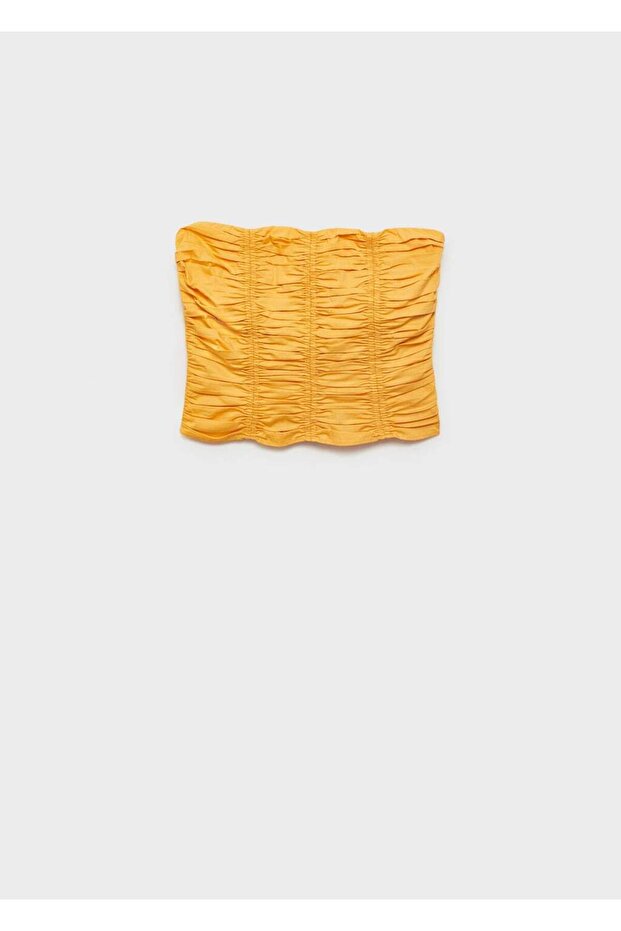 Dantelli straplez bluz - 3