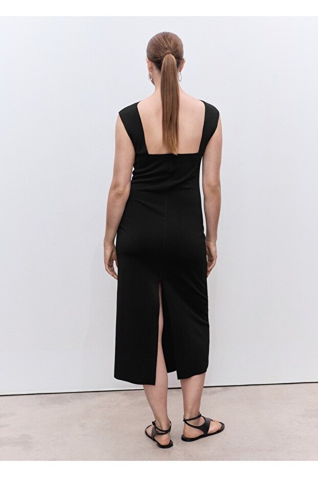 Hamile için midi elbise - 4