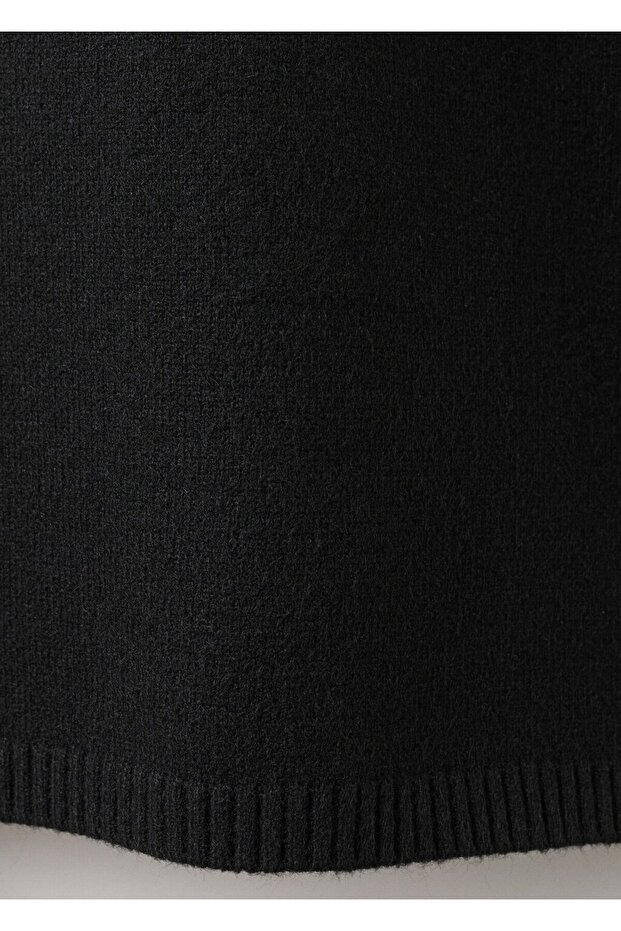 Düğmeli triko elbise - 5