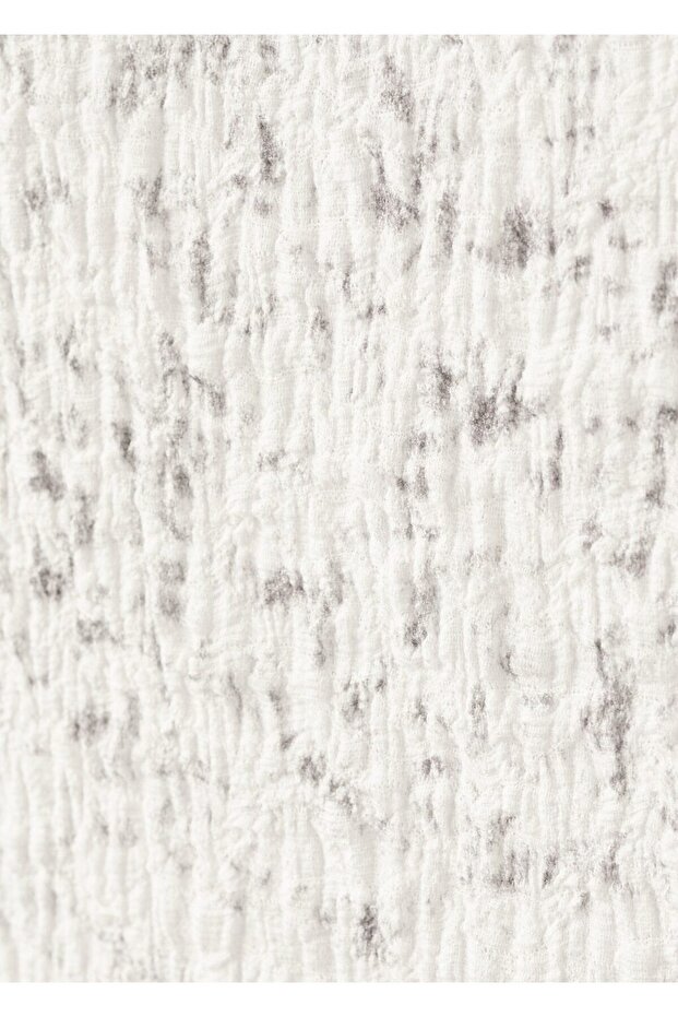 Asimetrik yaka kırçıllı tişört - 5