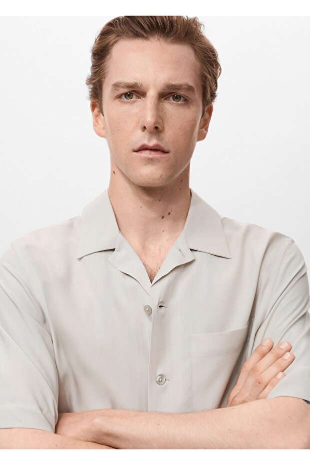 Regular kesim lyocell gömlek - 6
