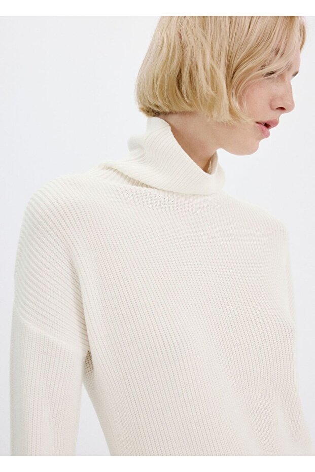 Boğazlı örgü kazak - 8