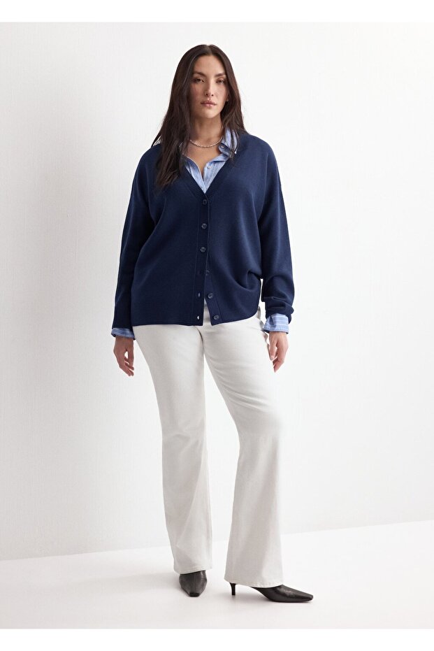 V yaka triko hırka - 7