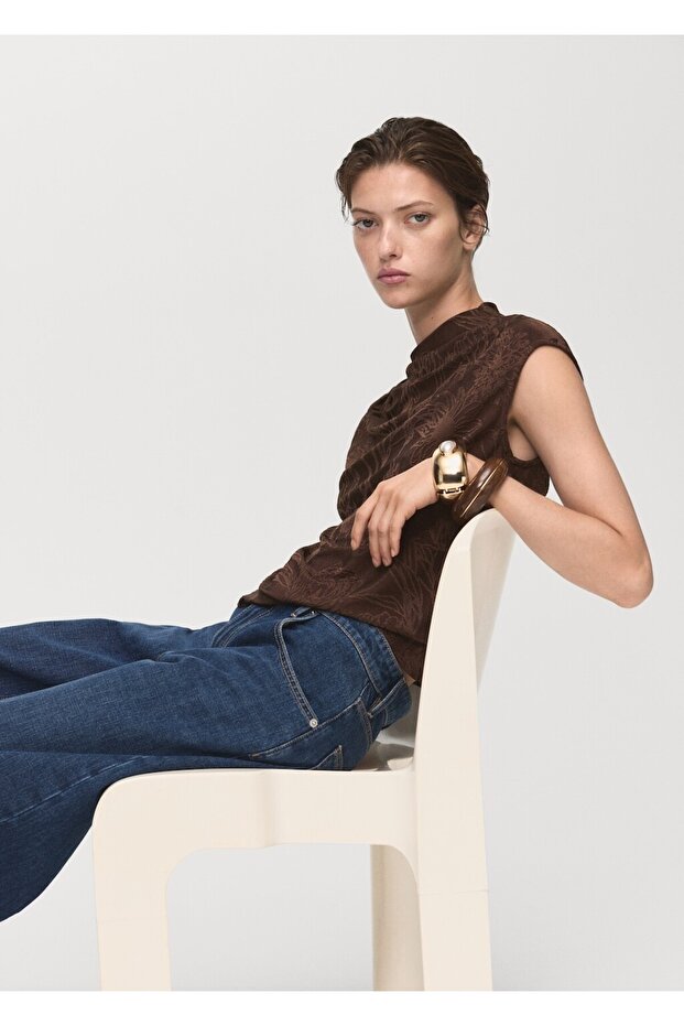 Jakar çiçek desenli bluz - 7