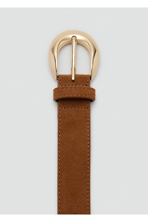 Oval tokalı deri kemer - 3