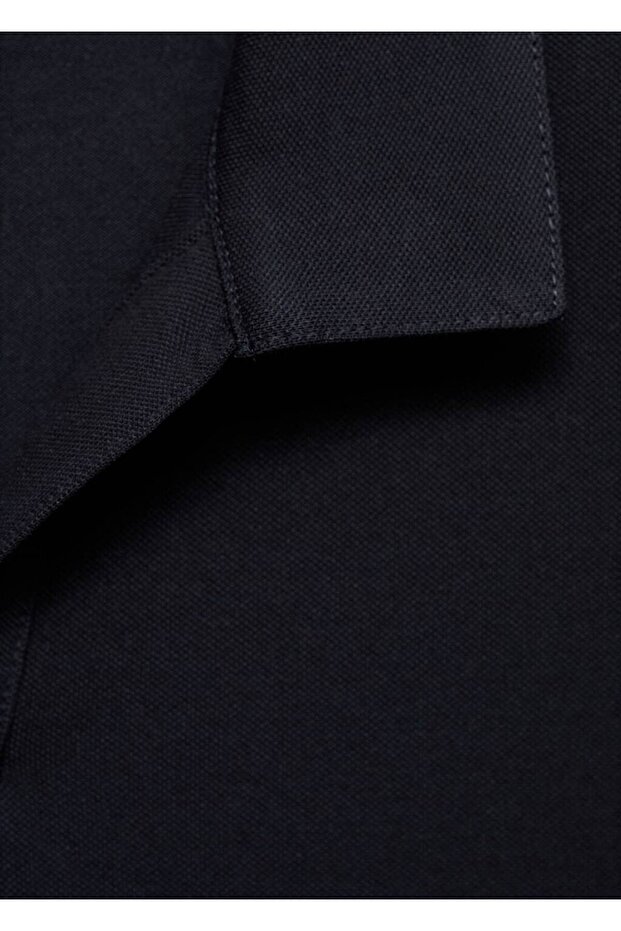 Pamuklu pike polo gömlek - 8