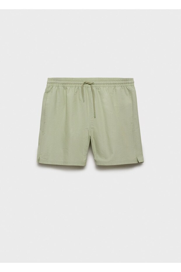 Gofre kumaşlı şort mayo - 3