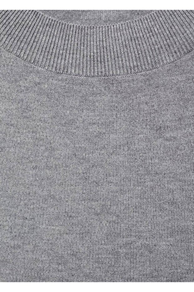 İnce triko evaze elbise - 8