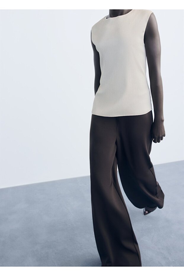 Pileli triko bluz - 8