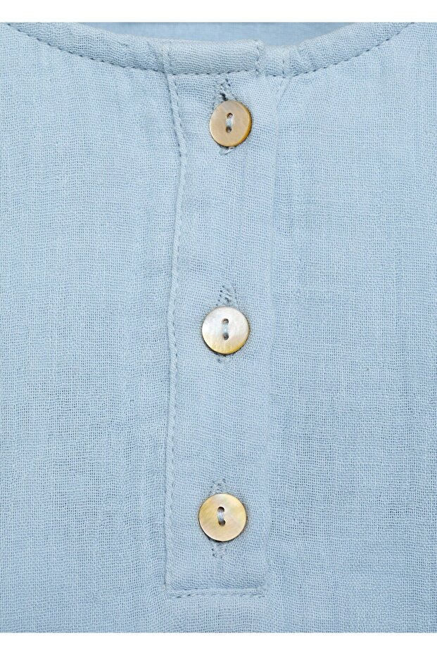 Pamuklu bambula gömlek - 4