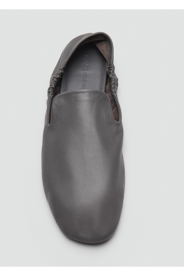 Büzgülü deri ayakkabı - 5