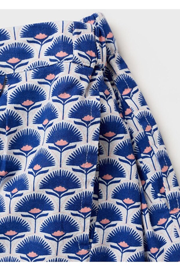 Desenli keten şort - 4