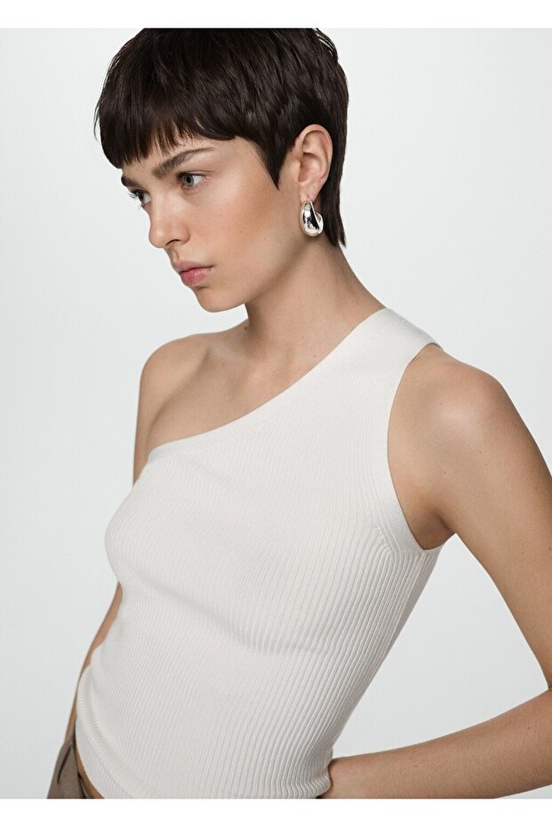 Düğümlü asimetrik bluz - 7