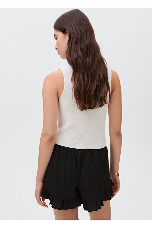 Boncuk işlemeli Şort - 4