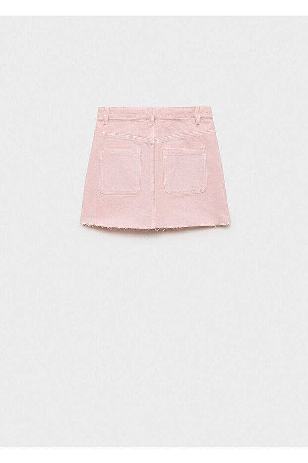 Dikişsiz denim etek - 4