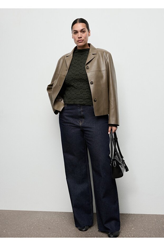 Dokuma krep bluz - 7