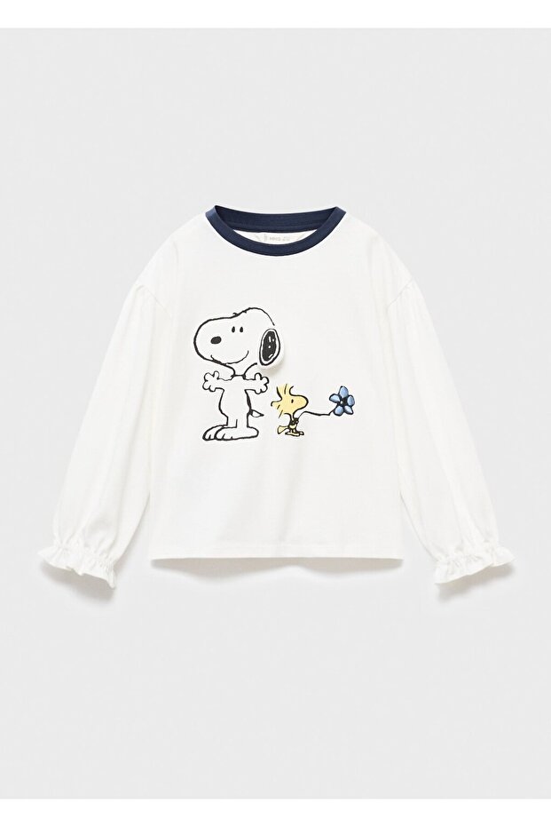 Snoopy baskılı tişört - 1