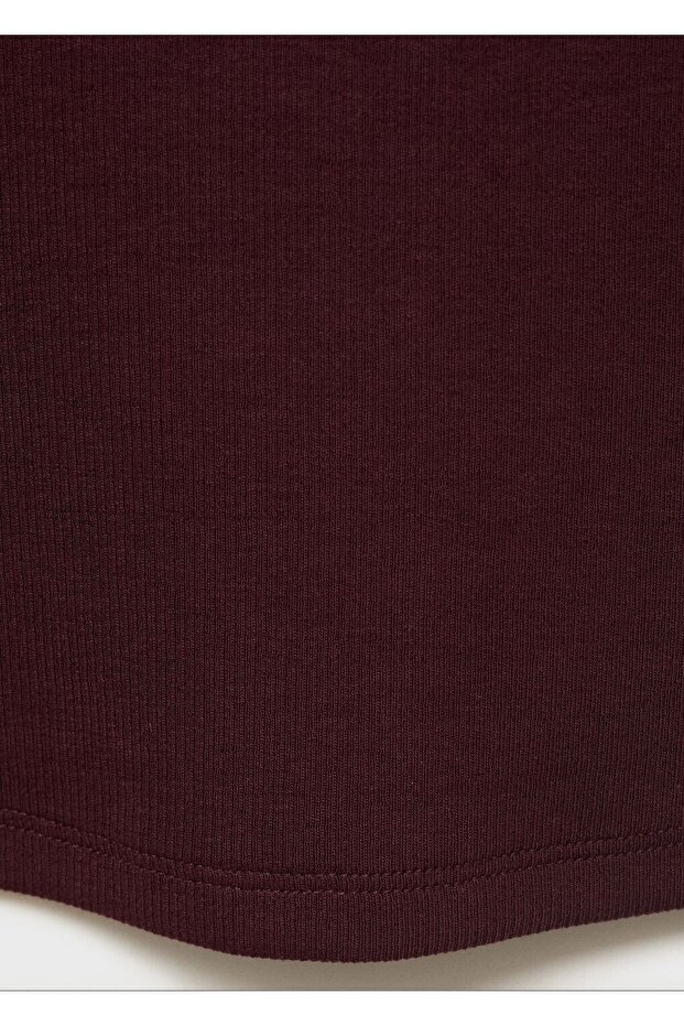 Lastik örgü pamuklu bluz - 5