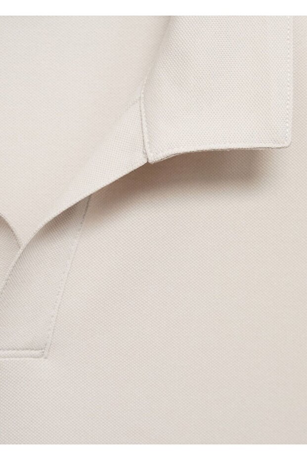 Pamuklu pike polo gömlek - 8