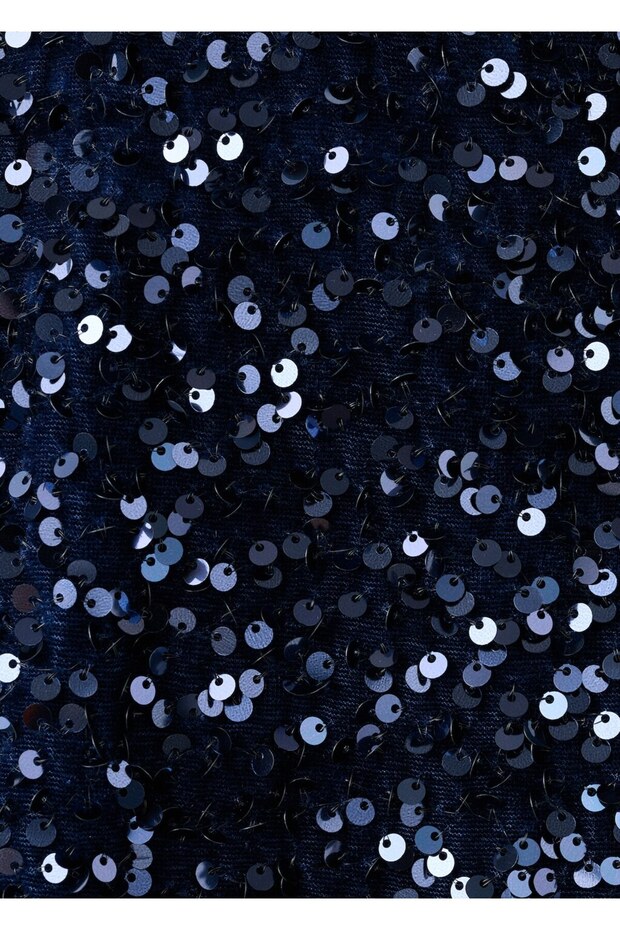 Payetli halter bluz - 5