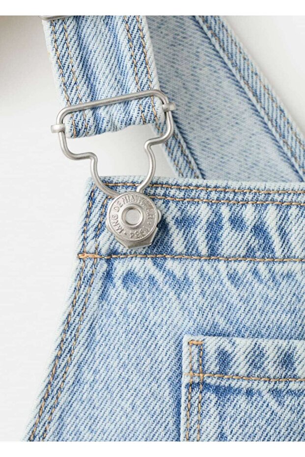 Uzun denim tulum - 5