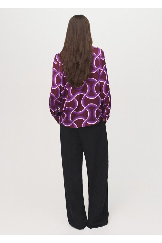 Soyut desenli gömlek - 4