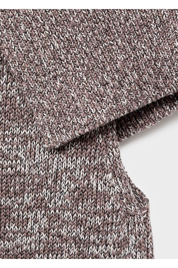 Sarmal yaka kırçıllı yelek - 7