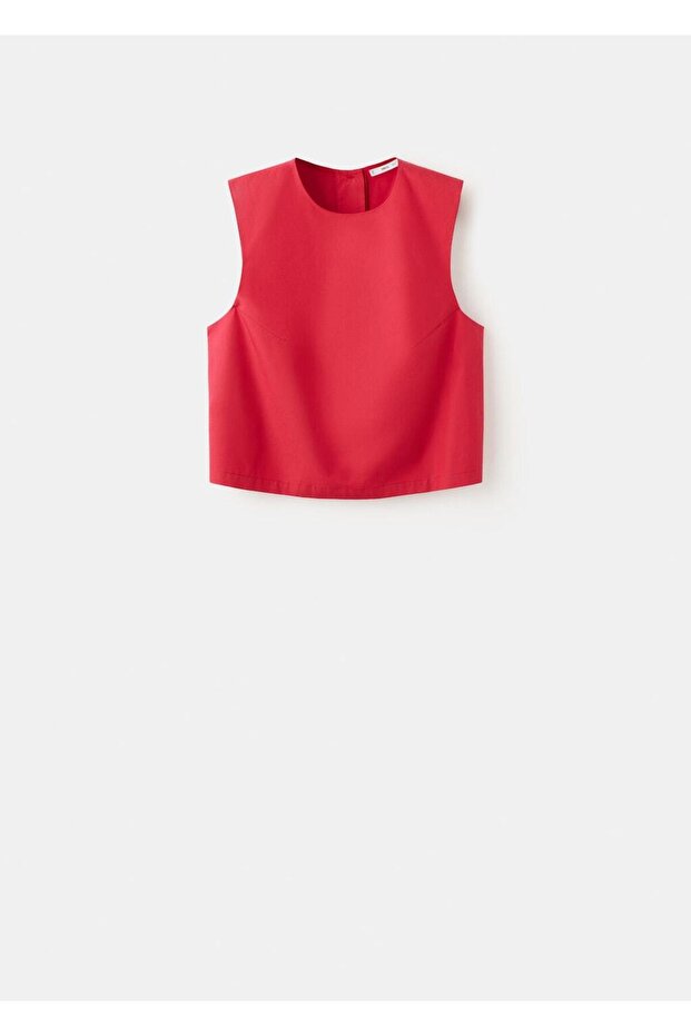 Düğmeli kısa bluz - 3