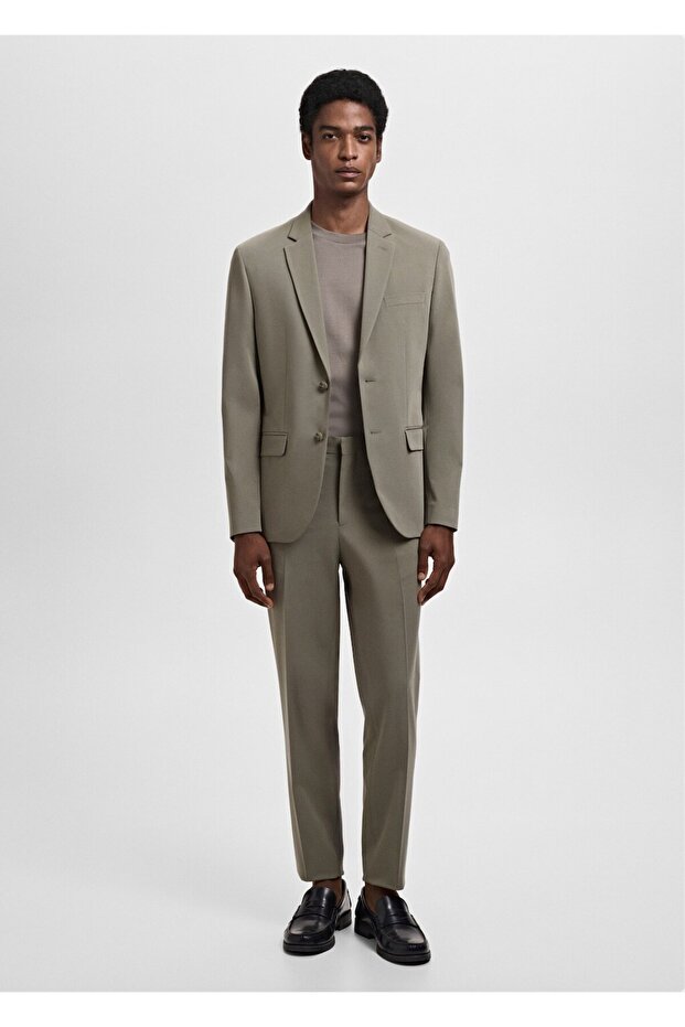 Süper slim fit streç kumaştan kumaş pantolon - 2