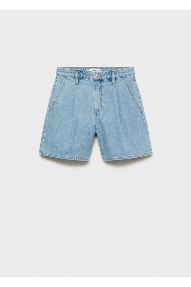 Pilili denim bermuda şort - 3