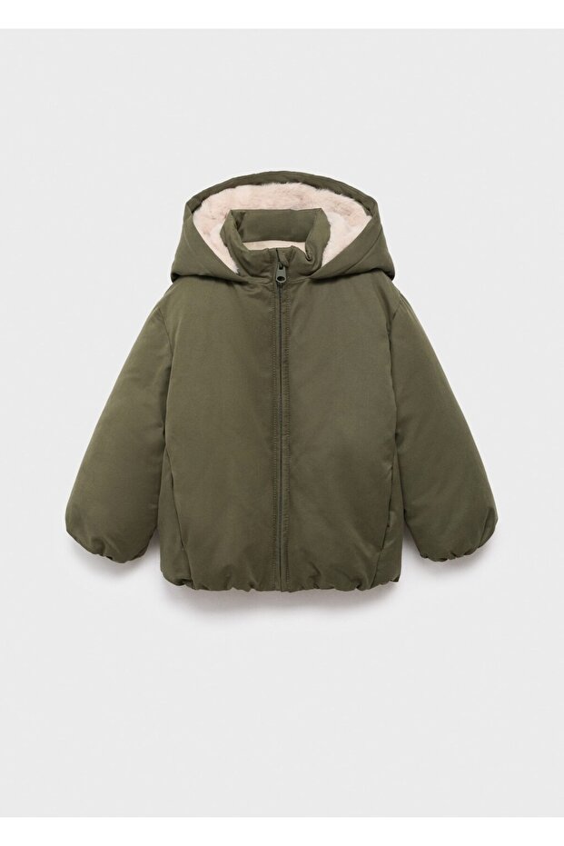 Kapüşonlu kapitone anorak - 1
