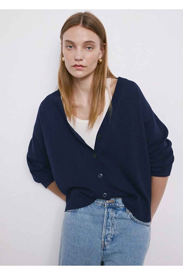 V yaka triko hırka - 1