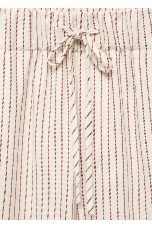 Gewebte gestreifte Flanellhose - 7