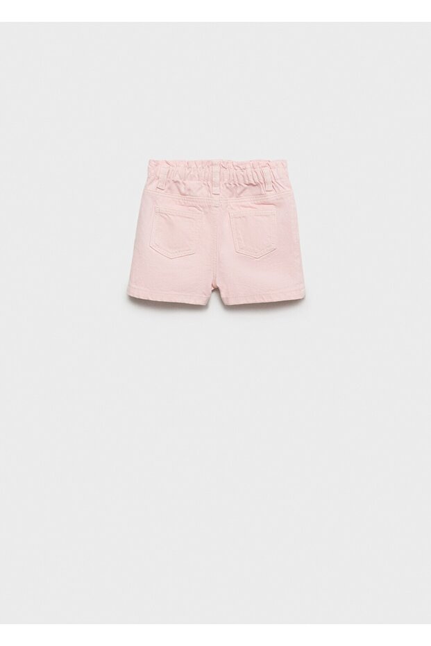 Paperbag denim şort - 4