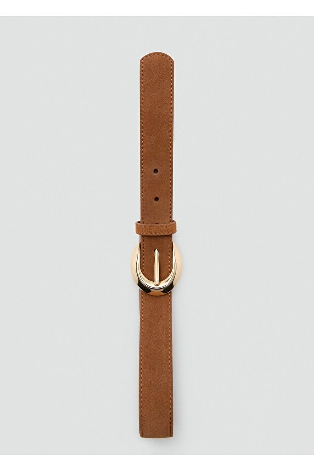 Oval tokalı deri kemer - 4