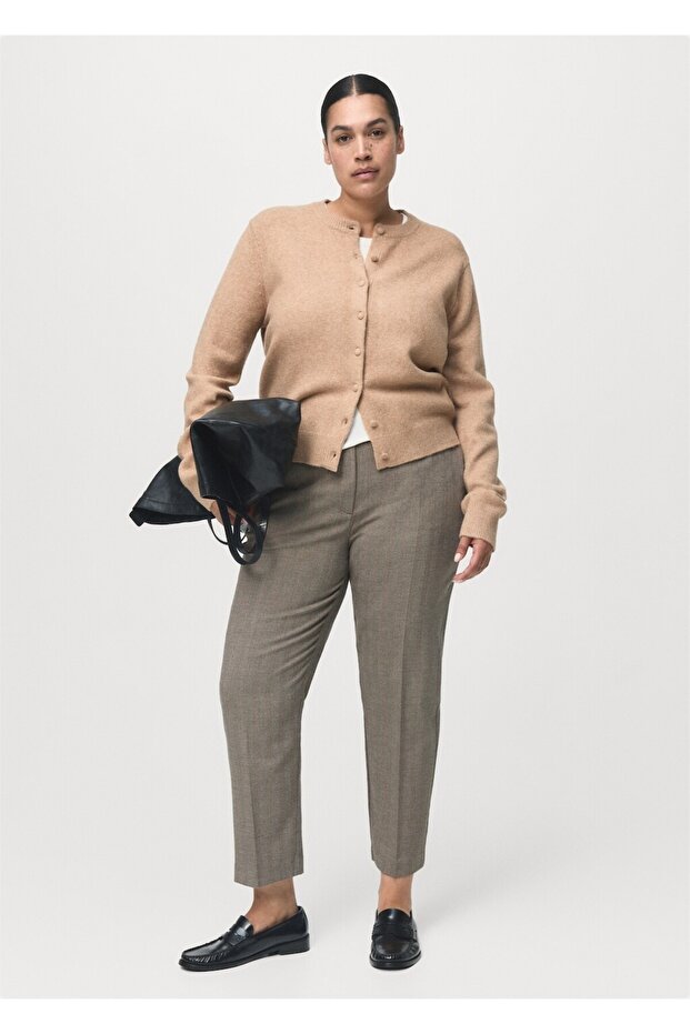 Triko düğmeli hırka - 8