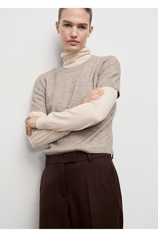 Kısa kollu triko tişört - 1