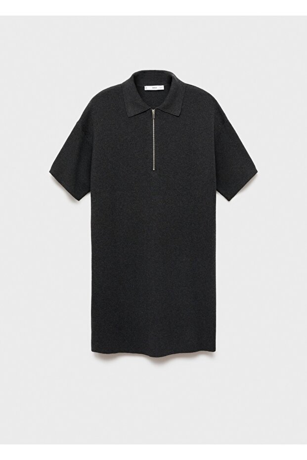 Polo yaka triko elbise - 3