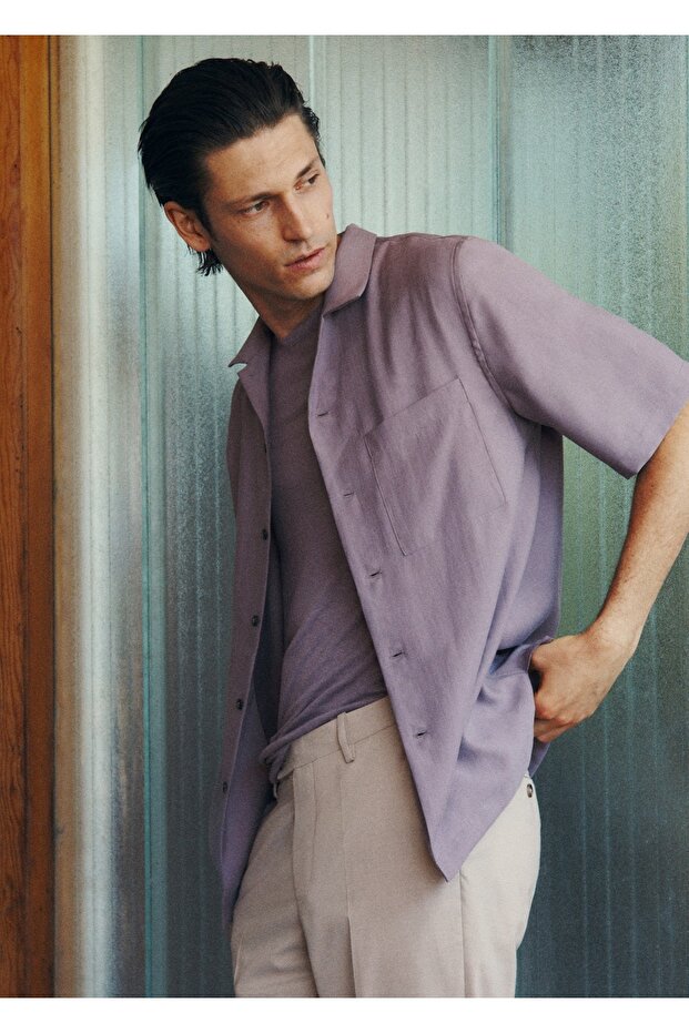 Cepli modal gömlek - 8