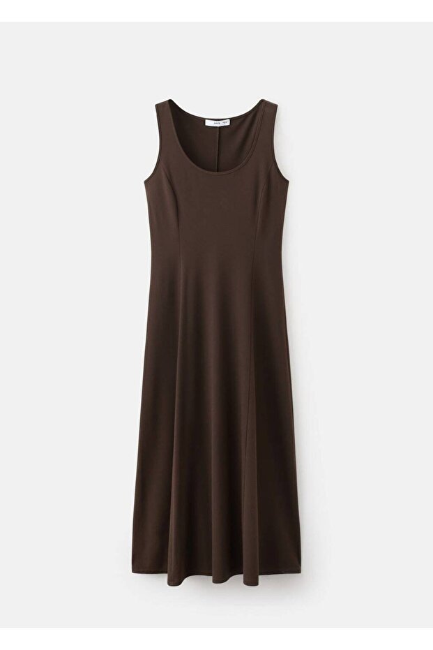 Evaze midi elbise - 3