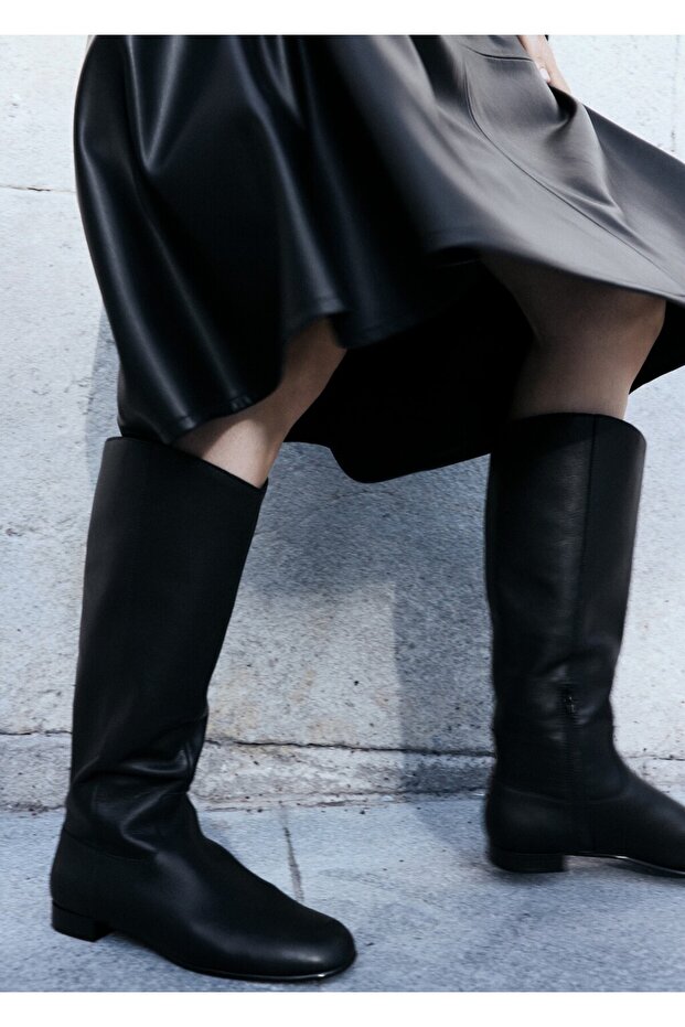 Fermuarlı deri bot - 2