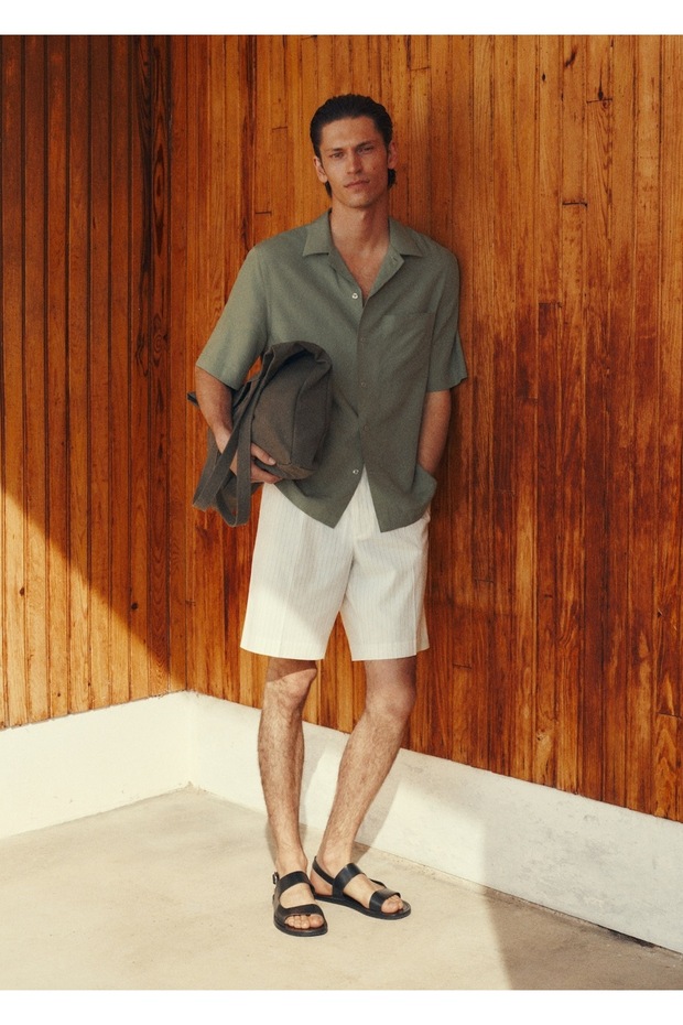 Regular kesim lyocell gömlek - 8