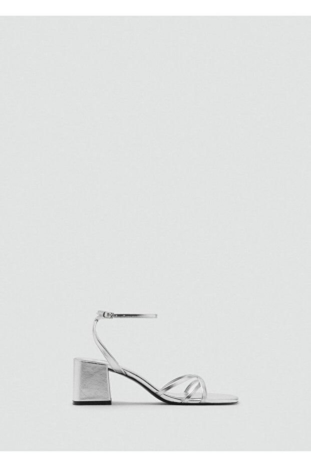 Çapraz kayışlı topuklu sandalet - 2