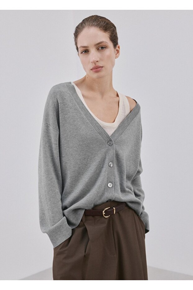 V yaka triko hırka - 1