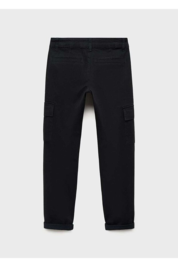 Pamuklu kargo pantolon - 4