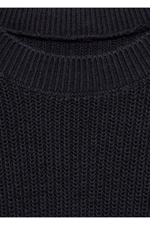 Örgü midi elbise - 5