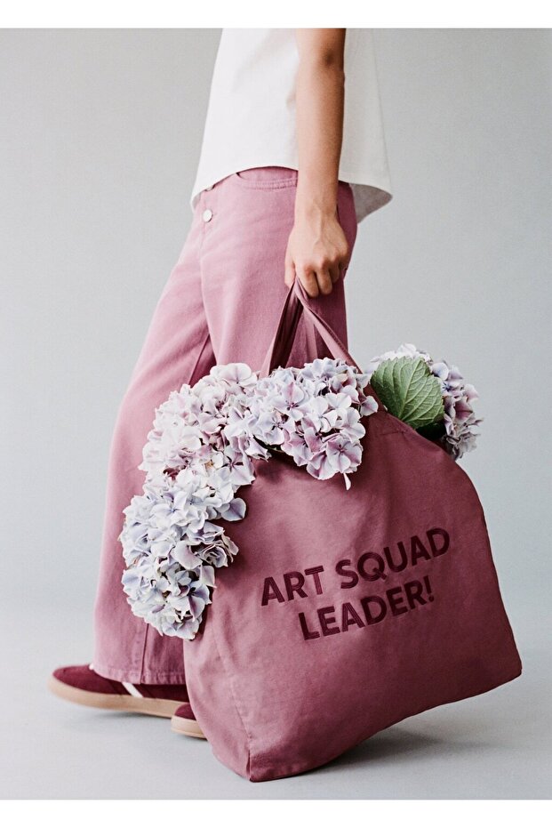 İşlemeli tote çanta - 3